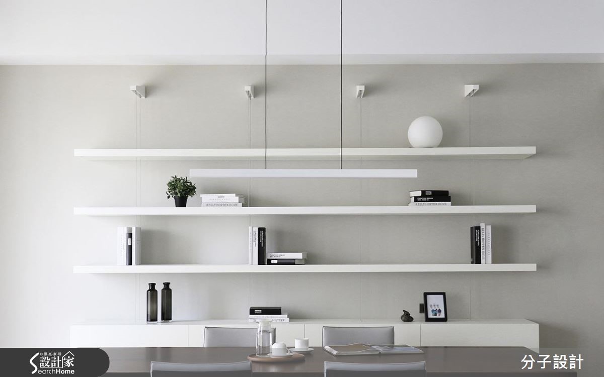 40 坪場域，設計師融入輕裝修手法，並結合開放式格局